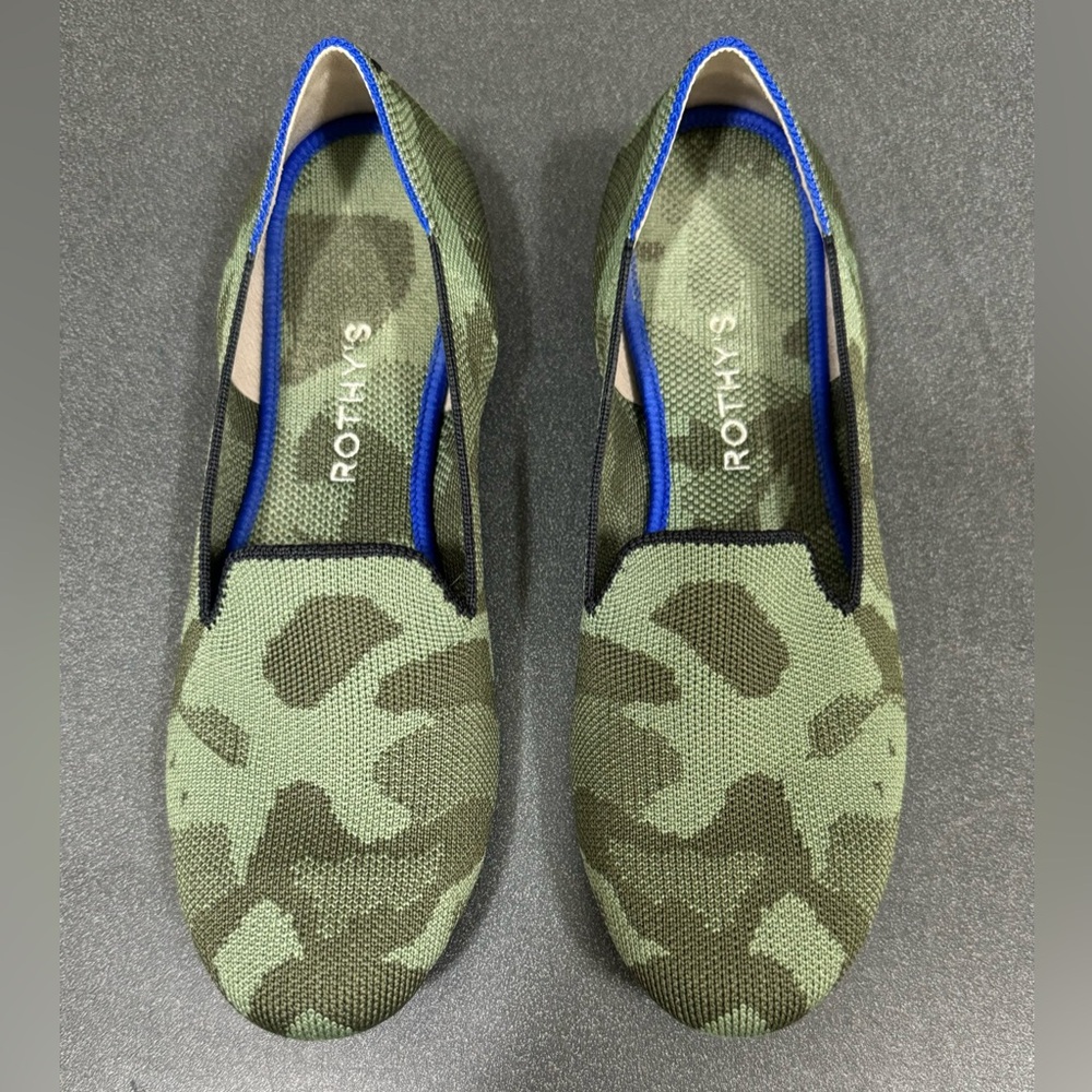 Rothy’s Women’s Loafer size 8 in Olive Camo